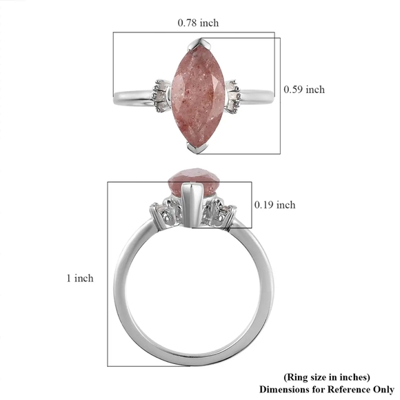 Host Pick NWT Very Rare Natural Tanzanian Natronite and Diamond Ring - Picture 9 of 13